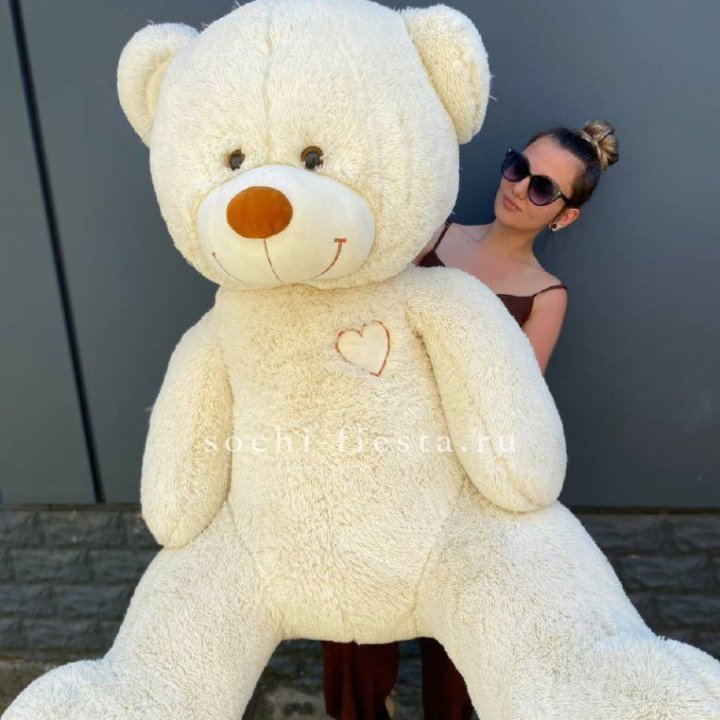 Белый плюшевый мишка большой в Армавире