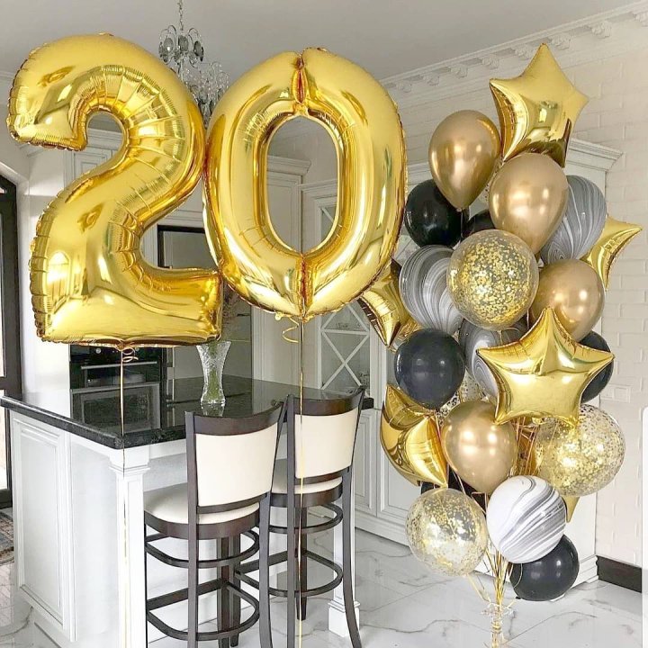 Фольгированный шар Золотая Цифра в Армавире