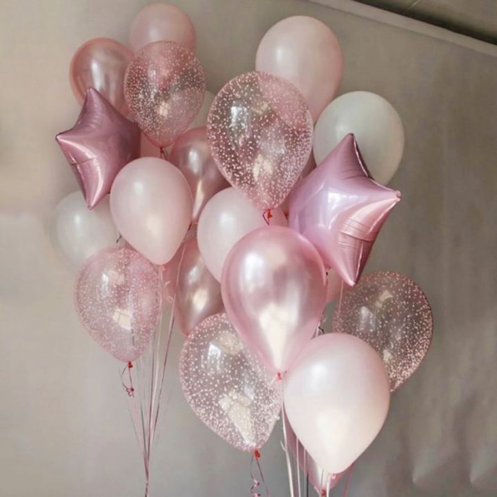 Фонтаны шаров "Розовый" в Армавире