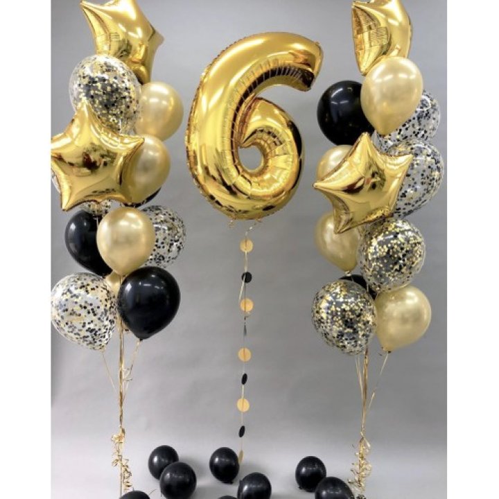 Цифра с фонтанами шаров  в Армавире