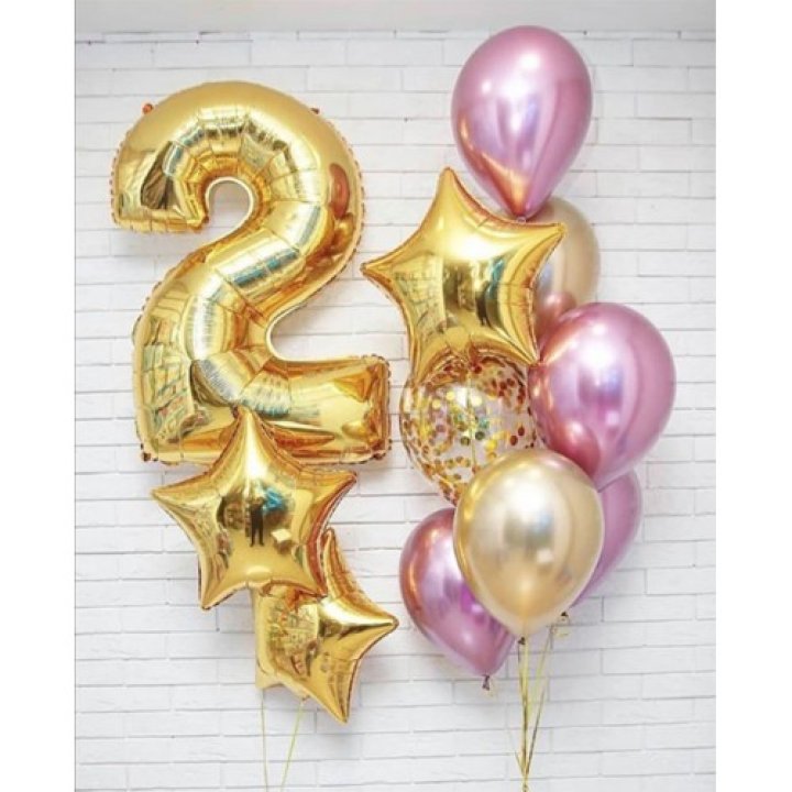 Цифра с фонтанами шаров  в Армавире