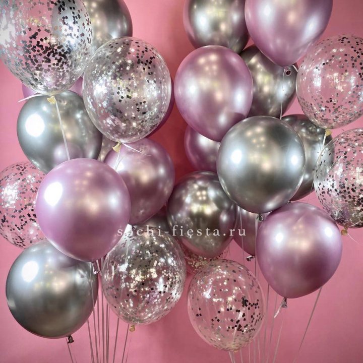 Фонтан шаров "Сильвер пинк" в Армавире