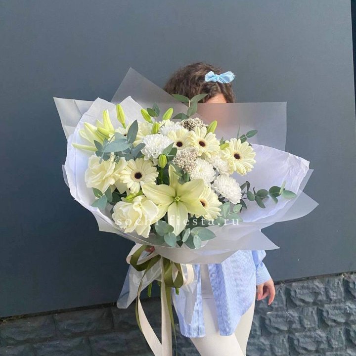 Букет с лилией и герберой в Армавире