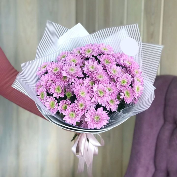 Букет розовых хризантем в Армавире