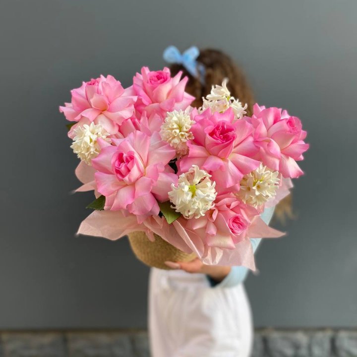 Дуо розы и гиацинты в Армавире