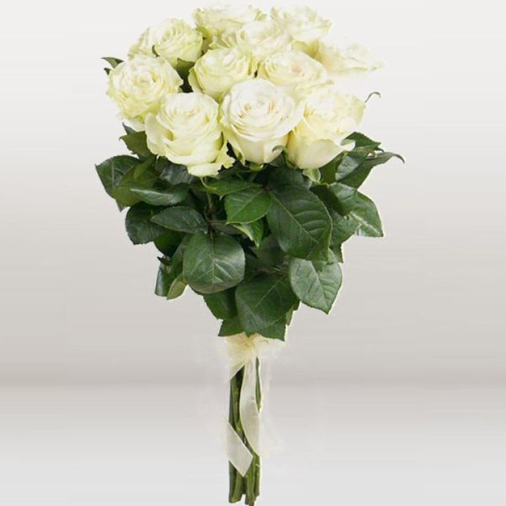 11 белых голландских роз в Армавире