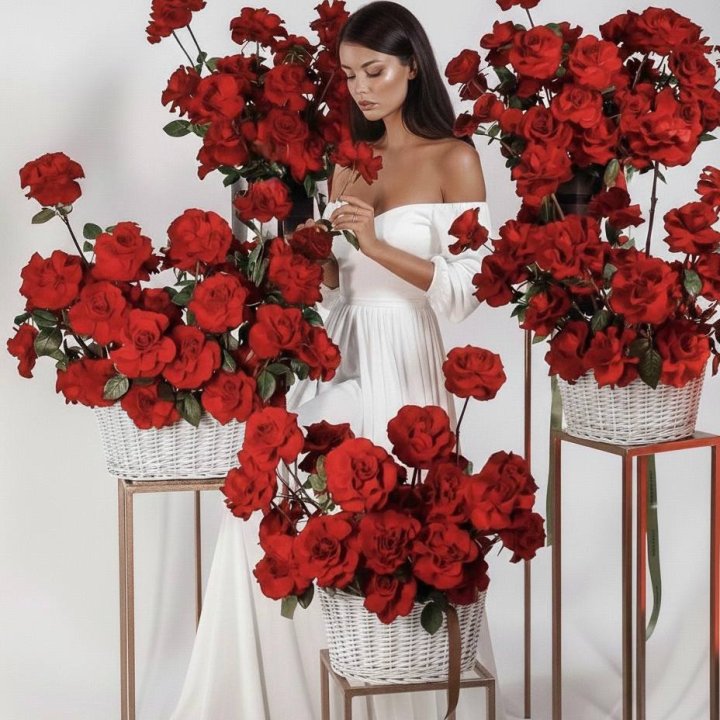 Сет из красных французских роз в Армавире