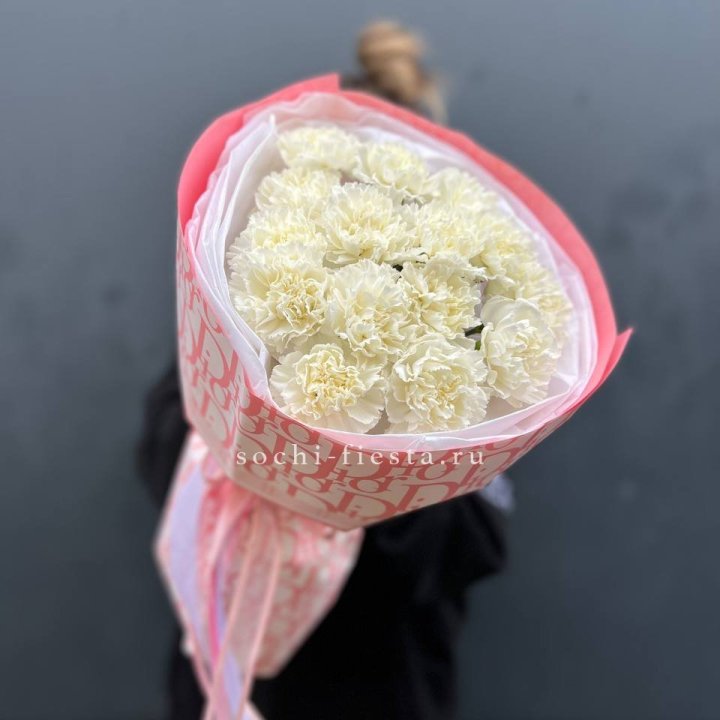 Белые диантусы №2 в Армавире