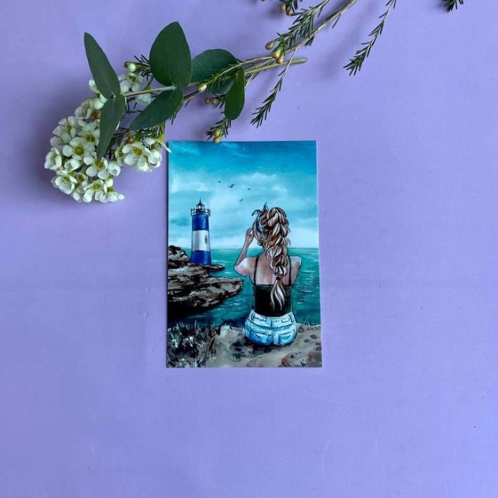 Открытка к букету "Океан" в Армавире