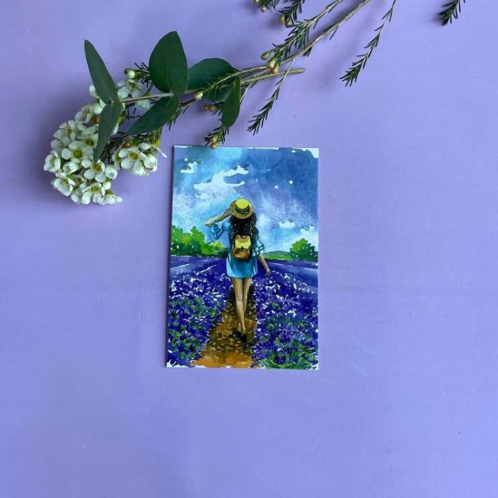 Открытка к букету "Цветочная дорога" в Армавире