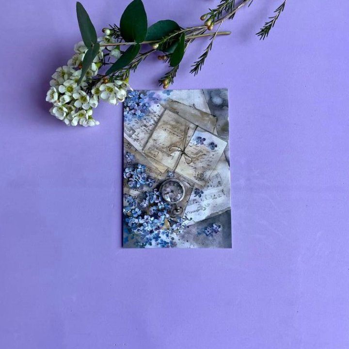 Открытка к букету "Время" в Армавире