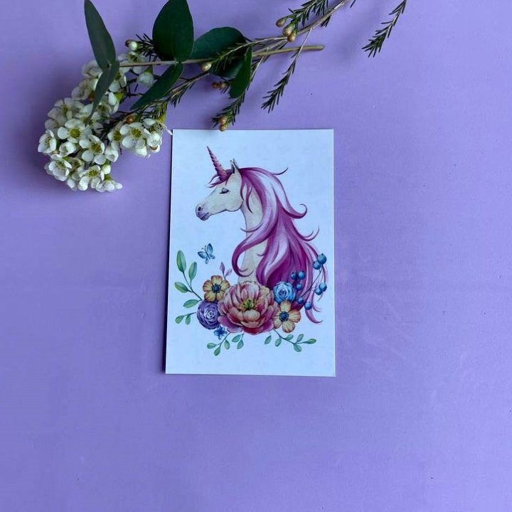 Открытка к букету "Единорог" в Армавире