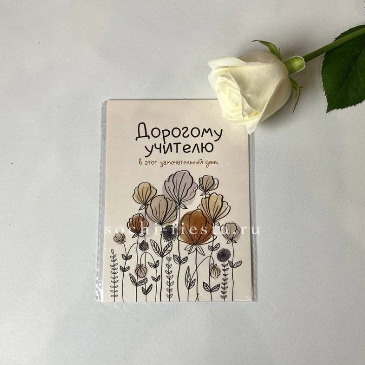 Открытка к букету "Дорогому учителю" в Армавире