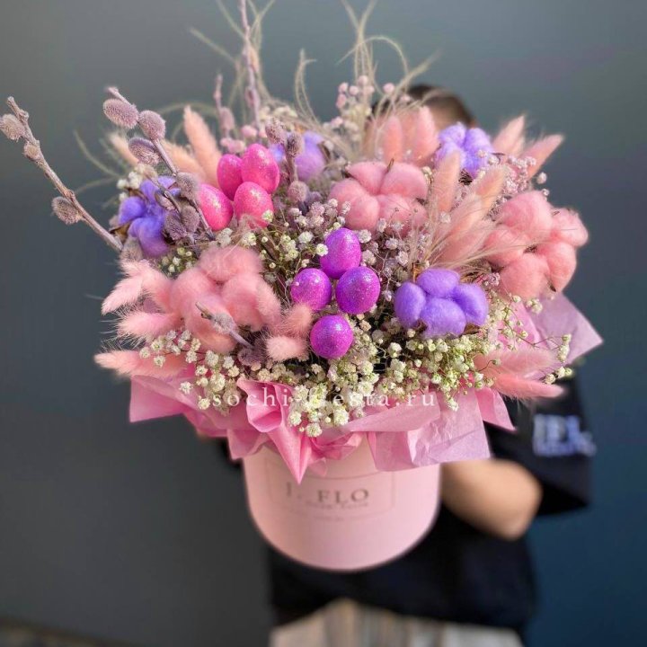 Сухоцветы в коробке  в Армавире