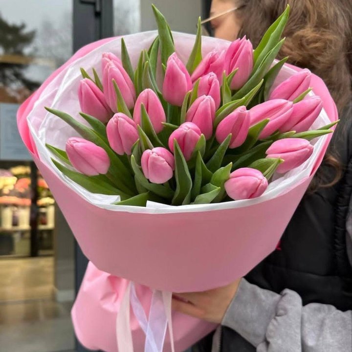  19 розовых тюльпанов в Армавире