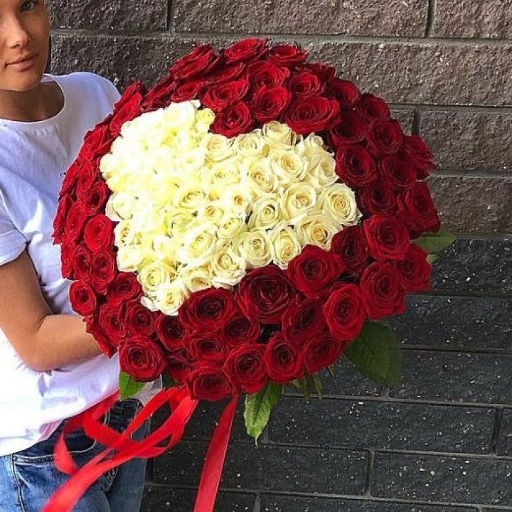 101 роза "Сердце" в Армавире