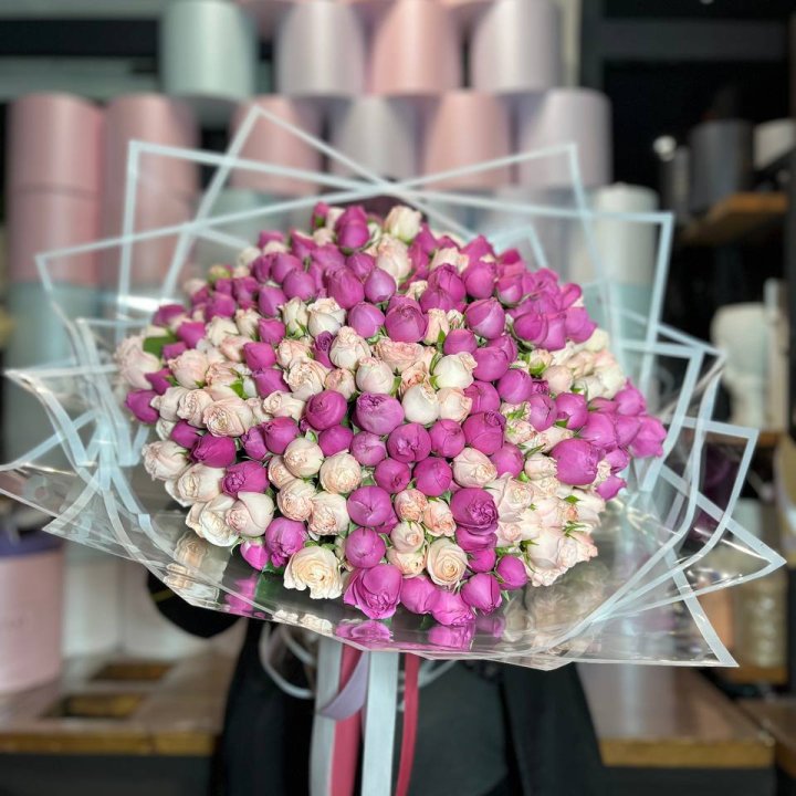 101 кустовая пионовидная роза в Армавире