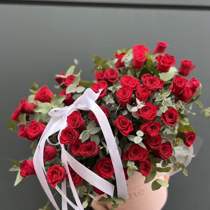 45 Красных роз в боксе "Сеньёрита" в Армавире