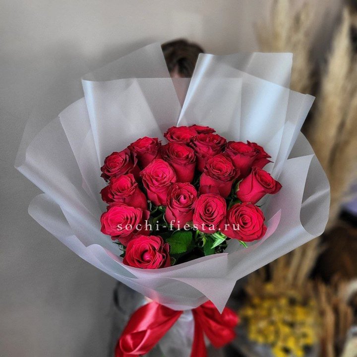 17 красных роз "Нет времени ждать" в Армавире