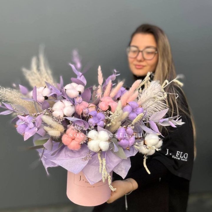 Авторский бокс с сухоцветами №4 в Армавире