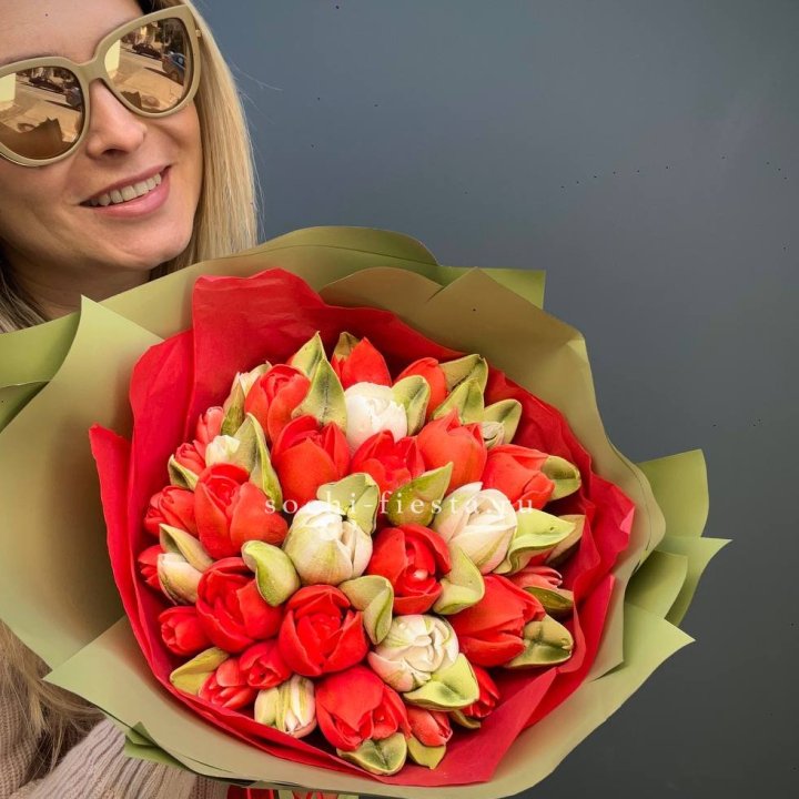 Зефирный букет из тюльпанов в Армавире